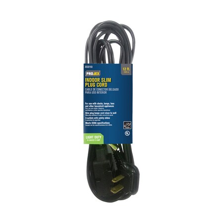 Projex Projx Slm Ext Cord12'Blk FW-311-12FT/10P